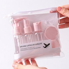 해즈잇 여행용 화장품공병 아기화장품 소분용기 세트 6종, 1개, 라이트핑크