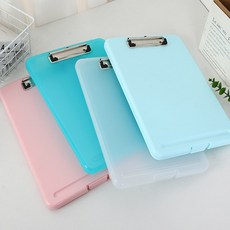 투명 A4 클립보드 서류철 파일케이스 파일함 다용도 문서 종이 정리함, 1개