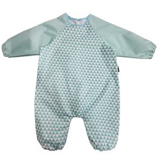 플리에 엉덩이 무봉제 방수 전신 미술가운, 민트