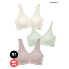 크로커다일 이너웨어 25SS 라이크라 쉘론 몰드부착 스트랍 런닝형 브라 1종 택1, CDWBR5M23T 레몬/XL