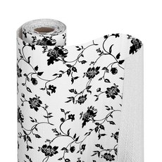 SMART 스마트 DESIGN 디자인 본디드 그립 선반 라이너 - 30.5cm x 3m(12인치 10피트) 비접착 강한 바닥 쉽게 청소할 수 있는 주방 서랍 캐비닛 찬장, 등나무 블랙