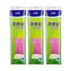 크린랩 고무장갑 대, 핑크, 대(L), 3개