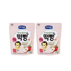 일동후디스 아이얌 유기농 쌀과자 떡뻥, 사과, 30g, 2개