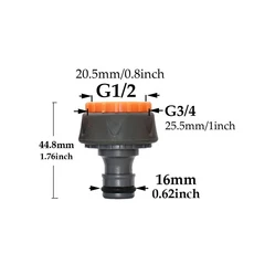 1/2 "3/4" 1 "탭 호스 퀵 커넥터 밸브 니플 OD16mm 20mm 32MM 가든 워터 스톱 피팅 급수 총 어댑터, 18 A
