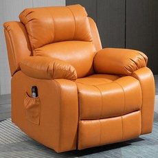 네일샵 전동 리클라이너 175도 의자 높이조절 소파의자, 열정 오렌지 통기 가죽, 네일 전용 160도 눕히기