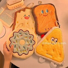 可愛卡通造型掛式手巾, 1個, 常規款：1個迷你毛巾,烘焙卡通系列