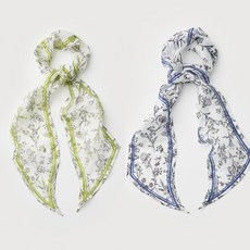 올리비아로렌 플라워 트윌리 스카프_VYCXF6X1411