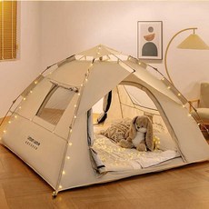 원터치 난방 텐트 실내 방한 보온 돔텐트 실외 수면 2-4인