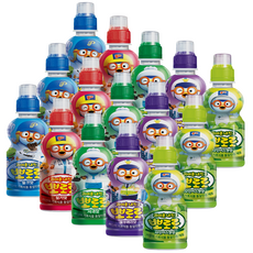 paldo 八道 Pororo 5種組合_牛奶3入+草莓3入+蘋果3入+藍莓3入+麝香葡萄3入, 牛奶口味+草莓口味+蘋果口味+藍莓口味+晴王麝香葡萄口味, 15個, 235ml