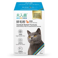 木入森 MORESON 排毛粉 高雙纖 溫和排毛 保護腸胃, 60g, 1個, 鮮蝦口味