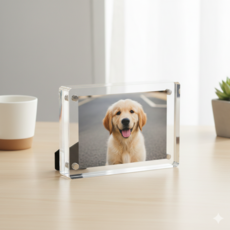 미니쇼룸 소형 아크릴 자석 액자, 1개, 투명