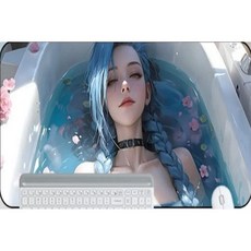 마우스패드 장패드 대형 마우스패드 귀여운 미소녀 섹시한 마우스패드 리그오브레전드 배틀그라운드 발로란트 FPS 게이밍 마우스패드 고감도 천 마우스패드 정밀 컨트롤 마우스패드, 1개, 006
