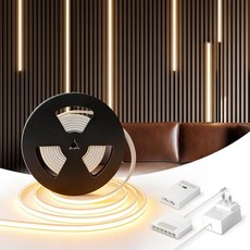 슬랫 월 조명 언더 캐비닛 디스플레이 및 모던 인테리어용 V4light 상단 발광 실리콘 선형 LED 스트립 라이트 16.4피트 2700K650K CRI90+ 도트 프리 디밍 가능