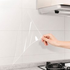 [런런피티] 주방 투명 타일 보호필름 방수 기름 튐 방지 시트지, 1개