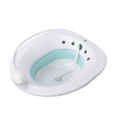 다나몰 수동펌프 좌욕기 좌욕대야 가정용 임산부 치질 노인 변기 접이식, 그린