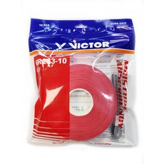 VICTOR GR233-10吸汗握把布，10入裝，超強吸水性，舒適止滑，多色可選, 紅, 10PCS