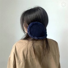 [루아르셀] 방한 귀마개 극세사 네이비 방한악세사리 방한패션