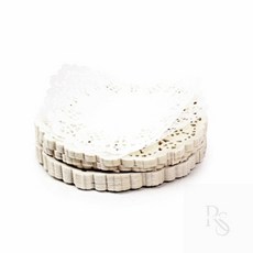 KMIO 꽃 원형 도일리 페이퍼 종이받침