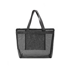 嗨購 新款網眼沙灘包旅行單肩洗浴收納袋 衣物乾濕分離包 外出洗漱袋, 灰色