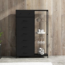 소웰홈 패브릭 거실 수납장, 블랙