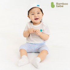 [밤부베베] 밤부 모찌 서커스 4.5부 아기레깅스 2PACK, 80호, 레몬 크림+라이트 블루