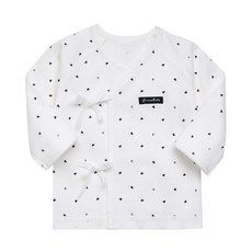 그린베베 봄가을용 신생아 도트곰곰 양면 배냇저고리