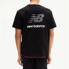 뉴발란스 UNI 등판 빅로고 반팔티 NBNEE21023 블랙