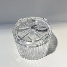 리본 유리 보석함 반려동물 유골함 메모리얼 스톤함 액세서리함 3종 (하트 사각 원형), 1개