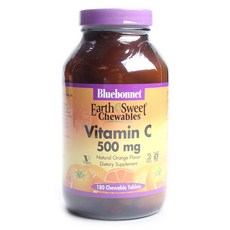 Bluebonnet 柳橙味維他命C口嚼錠 500mg, 1罐, 180顆