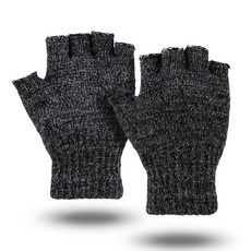Illinois Glove Company 핑거리스 래그 울 장갑 미국에서 제작 차콜 스몰, Small, Charcoal