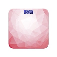 家用小型精準人體稱重電子秤簡約高精度智能充電款體重秤, 1個, 電池款, 寶石粉-【體重秤】 電池