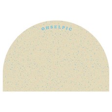 오셀픽 오브제 반원형 빨아쓰는 규조토 발매트, 버터