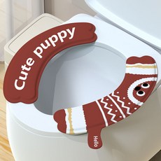 화장실 변기시트커버 붙이는 변기 시트커버 방수 변기시트커버 중형 붙이는 변기커버시트 변기커버 방수시트 변기커버 쿠션시트, 1개, 빨강