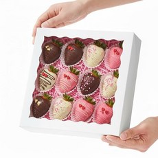 RomanticBaking 50피스 22.9x22.4cm(9x9x2.5인치) 파이 박스 초콜릿 커버 딸기 박스 쿠키 박스 깨질 수 있는 듣기 케이크시클 포장 초콜릿 트러플 박스, RomanticBaking 50피스 22.9x22.4c