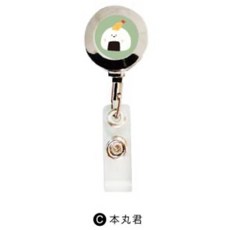 小呸角 2.8cm金屬鋼索易拉扣 強力伸縮扣 鋼絲伸縮扣 識別證伸縮扣 證件套繩, 1個, 本丸君/CP-427C