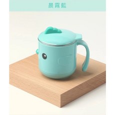 【熱銷Top1-限時下殺】【Goryeo Baby】不銹鋼小雞卡通牛奶杯, 藍, 1個