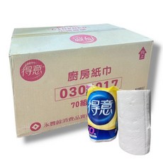 得意 廚房紙巾 48捲, 1個, 箱購宅配(抽取式)得意廚房紙*30包