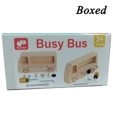 바쁜 장난감 버스 나사 너트를 비틀어내는 법작업 벤치 도구 일상 생활 교육 조기, B-Boxed