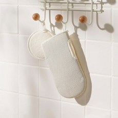 JAJU 오션 양면 각질 제거 장갑 J62N901034881 510332, FR, 화이트, 1개