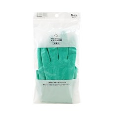 【GOOD LIFE 品好生活】家事清潔天然中厚型橡膠手套（S） 綠色, 1個
