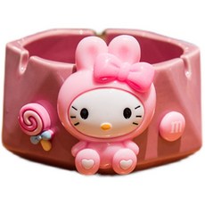 卡通造型菸灰缸, 白色黑貓 煙灰缸, 1個