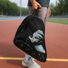 롤러블레이드 인라인 스케이트 가방 3구획 휴대 보관 경량, 블랙, 1개