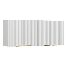 ChooChoo 4 Doors Wall Cabinet Laundry Room Bathroom ADJUSTABLE 어드저스터블 Shelf Fluted Wall-Mounted, 화이트