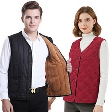 겨울 따뜻한 융털조끼 김장조끼 겨울조끼 남녀베스트조끼 남녀공용 누빔조끼