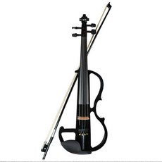 전자 바이올린 취미 입문용 공연 연습용 일렉 정음기, 블랙, 1개