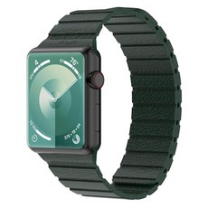 Synchro BAND 밴드s 애플 워치 가죽 밴드 38mm 40mm 41mm 42mm 44mm 45mm 49mm 여성용 남성용 아이워치 울트라 시리즈 SE 9 8 7 6 5, 청록색