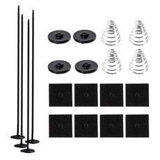 검정색 장착 키트 차량용 팬 설치 진동 방지, 1개