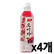 양반 오미자 음료, 500ml, 4개