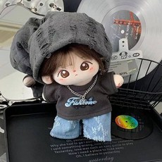 10cm인형옷 인형옷세트 아이돌 귀여운 의상 힙합, 10cm, 회색옷 세트 (상의+바지+모자)