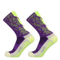 calcetas antideslizantes de futbol 스포츠 축구 양말 미끄럼 방지 실리콘 그립 축구 양말, [07] Purple